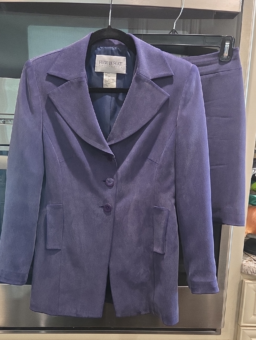 Vintage Hugo Buscati Silk Lined Suit Petite 4 - Picture 4 of 14